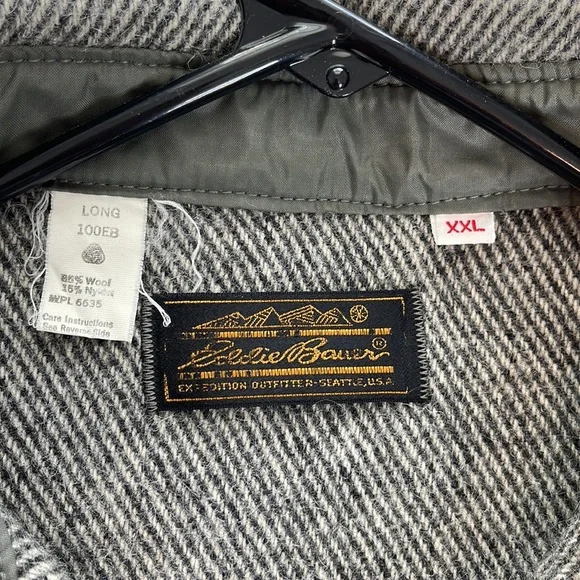 Vintage Eddie Bauer wool blend button down long jacket - Picture 4 of 6